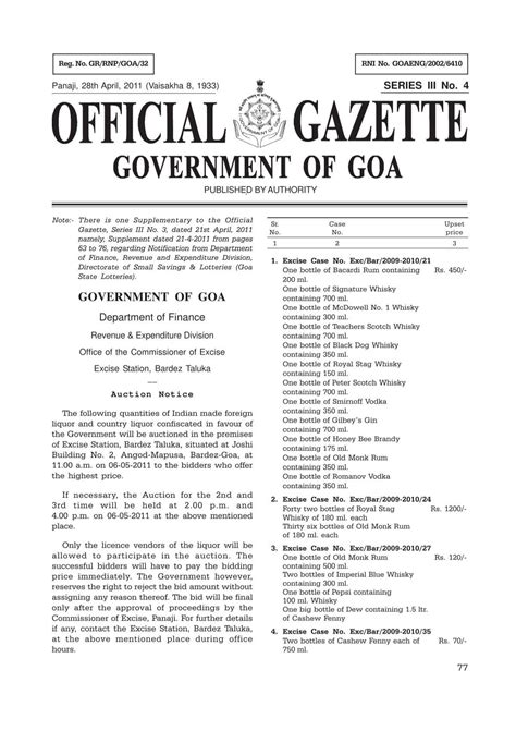 OFFICIAL GAZETTE 9 1.